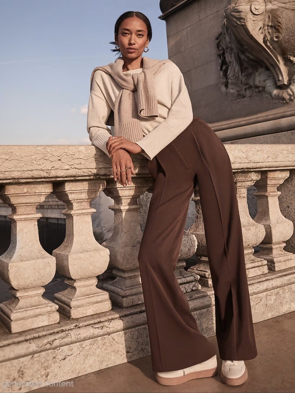 NWT LOFT Peyton Trouser Chocolate high-waist, wide leg Size 14 - Picture 10 of 10